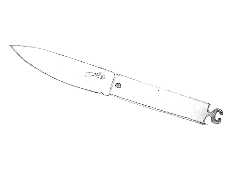 couteau dessin trait