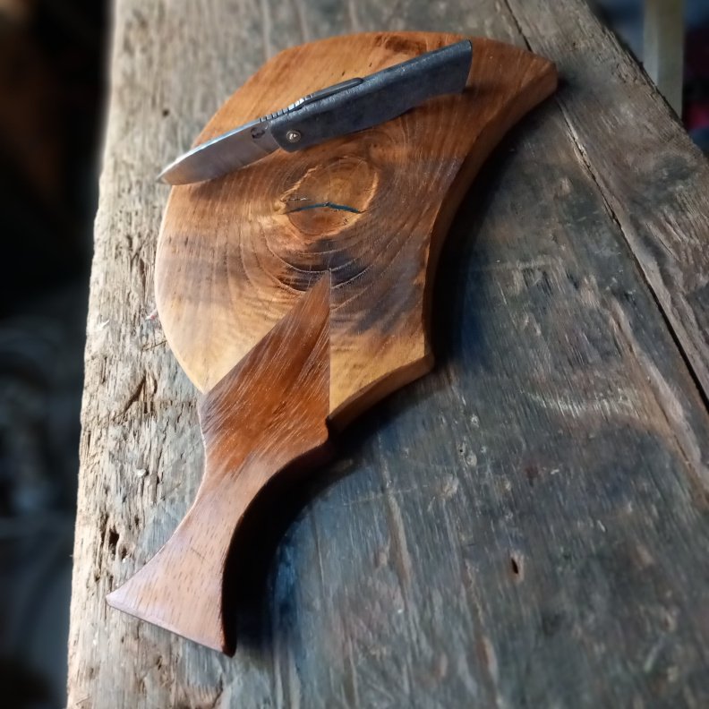 planche à découper chêne motif